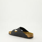 오픈 슈즈 아리조나 슬리퍼 Birkenstock 검은색 Homme