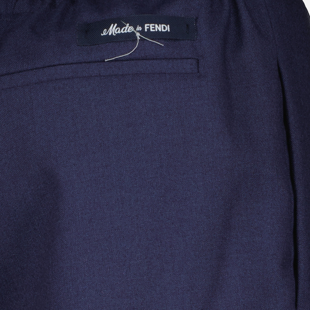 Pantalons Pantalon à pinces Fendi Bleu foncé Homme