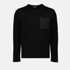 Maille Pull à poche Moncler Noir Homme