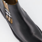 Boots and ankle boots Checked ankle boots Burberry Black Man