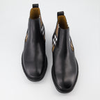 Boots and ankle boots Checked ankle boots Burberry Black Man