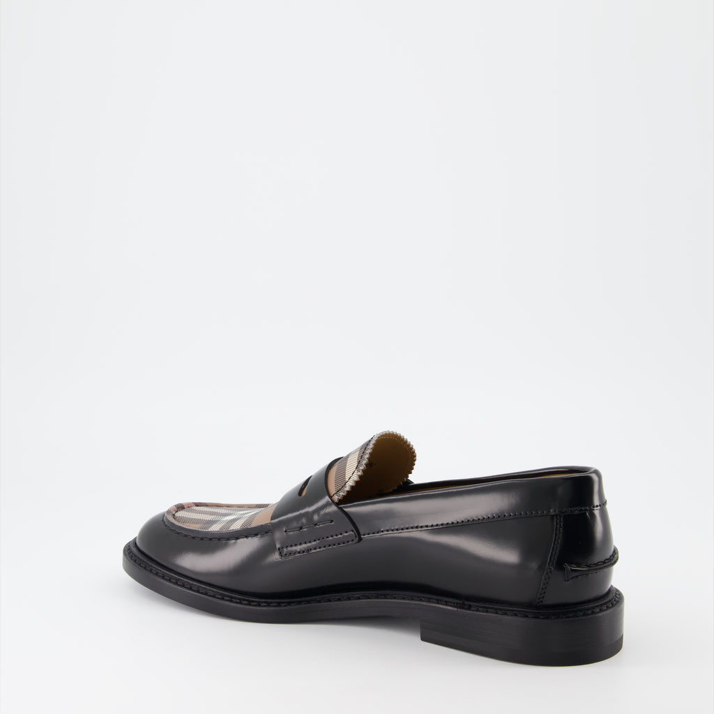 Mocassins Mocassins à carreaux Burberry Noir Homme