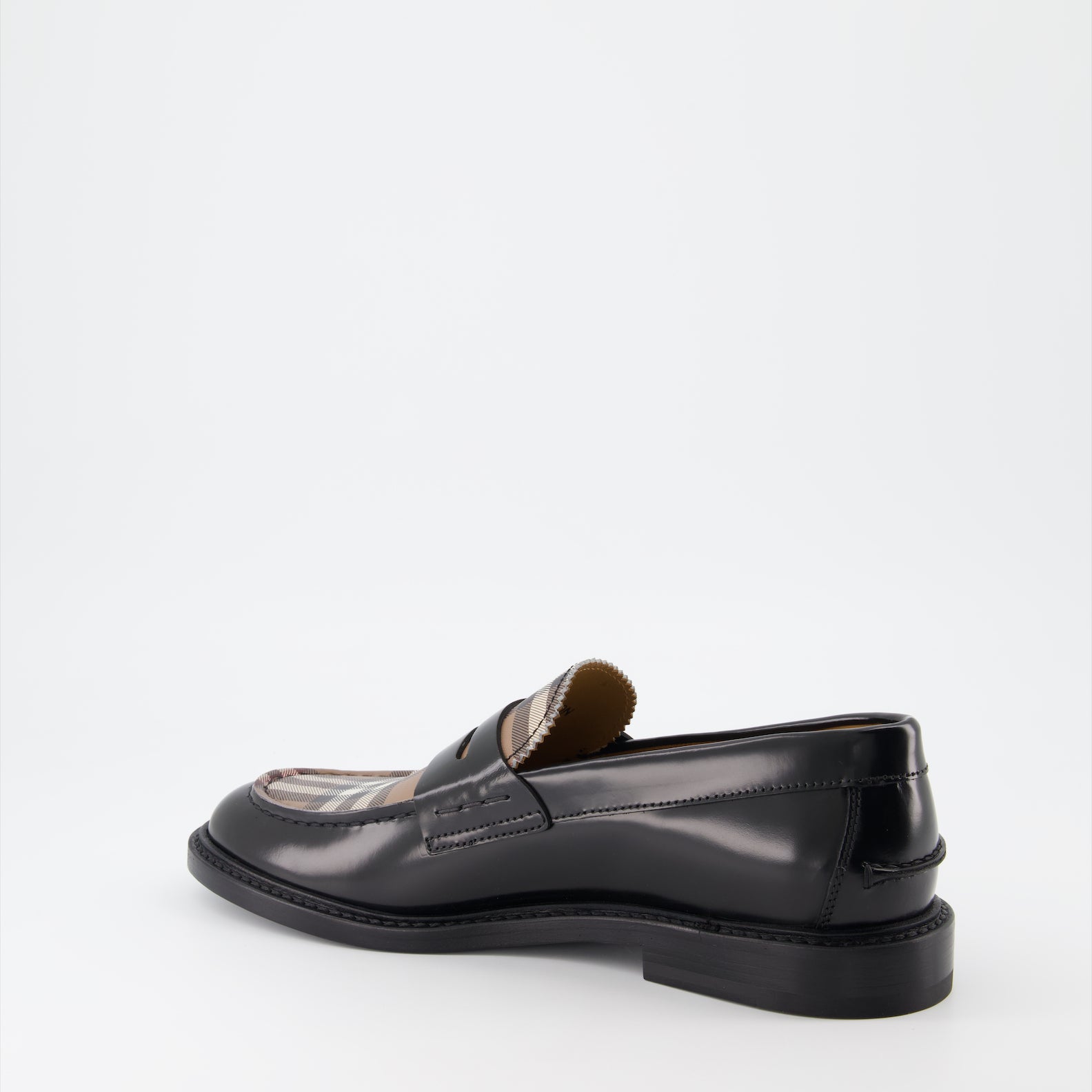 Mocassins Mocassins à carreaux Burberry Noir Homme