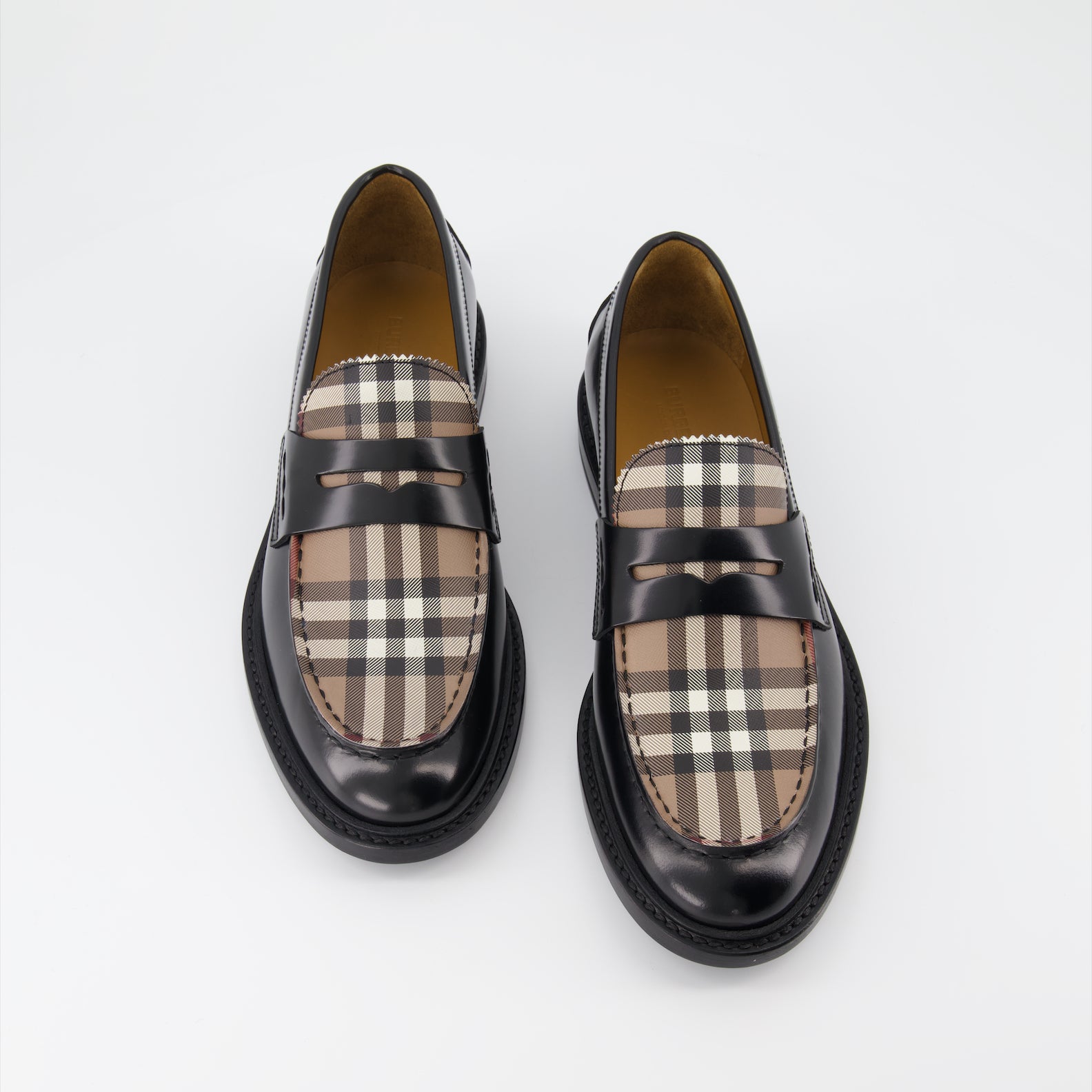 Mocassins Mocassins à carreaux Burberry Noir Homme