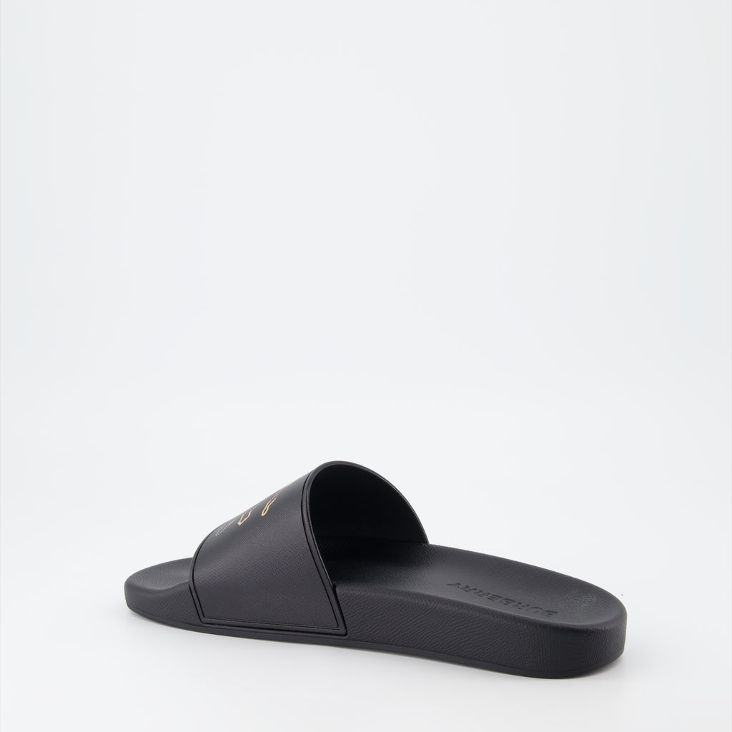 Sapatos abertos Claquettes Cavalier Burberry Preto Homme