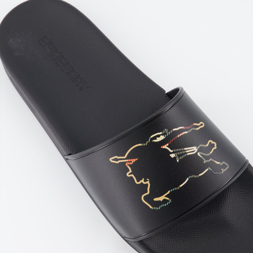 Sapatos abertos Claquettes Cavalier Burberry Preto Homme