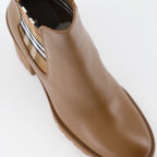 Ankle boots Checked leather ankle boots Burberry Brown Women