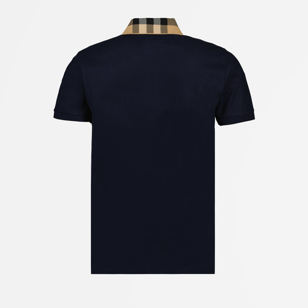 Polo shirts Check collar polo shirt Burberry Blue Man