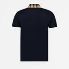 Polo shirts Check collar polo shirt Burberry Blue Man