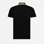 Polos Polo à col à carreaux Burberry Preto Homme