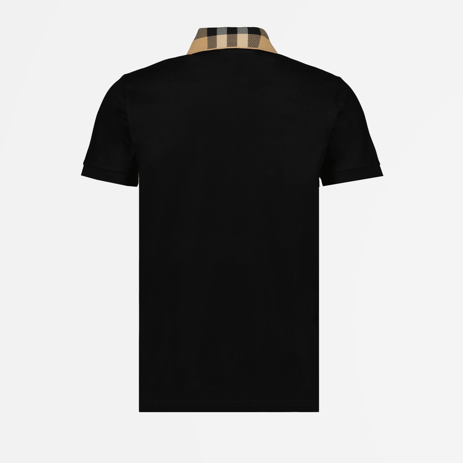 Polos Polo à col à carreaux Burberry Negro Homme