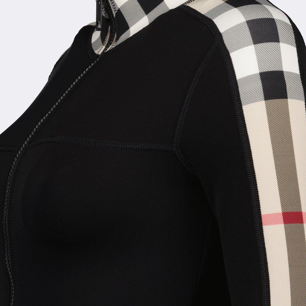 Sweatshirts Haut court zippé Burberry Noir Femme