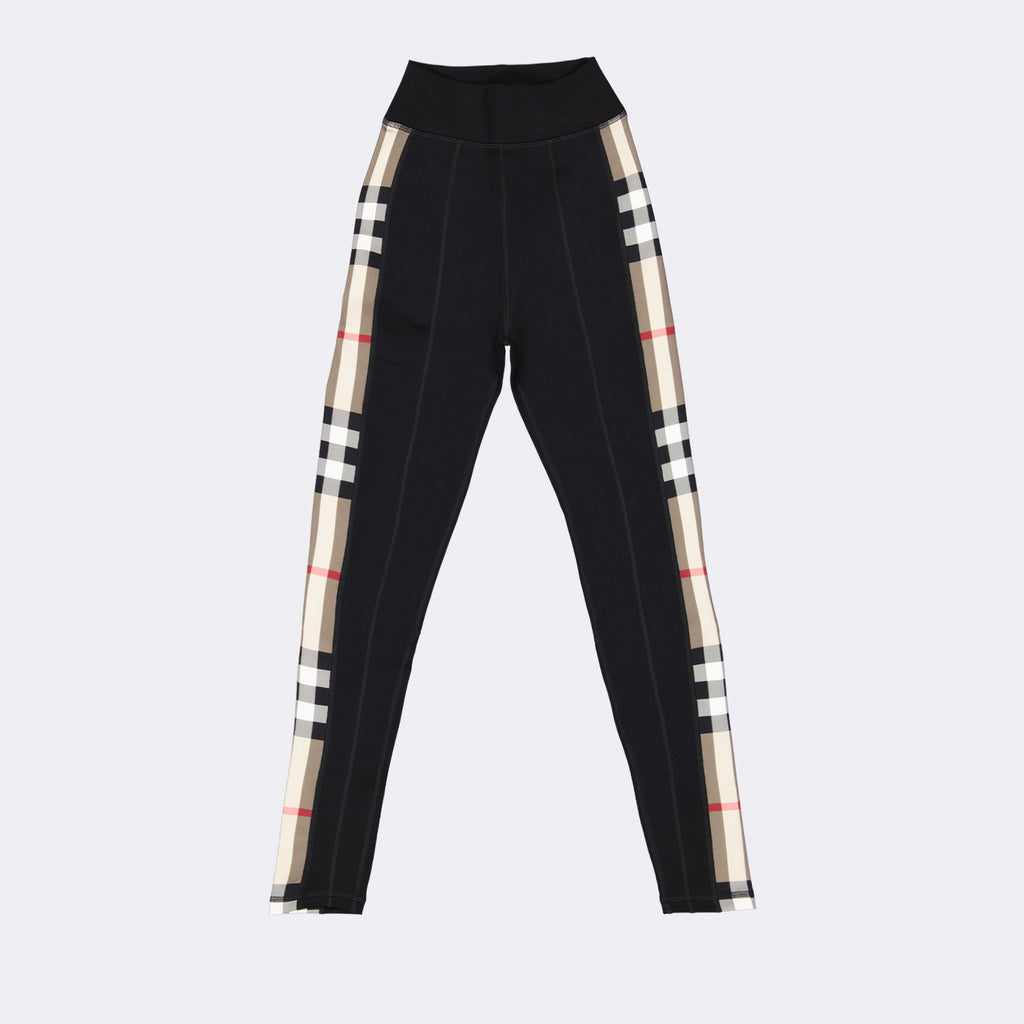 Pants Checked Leggings Burberry Black Women