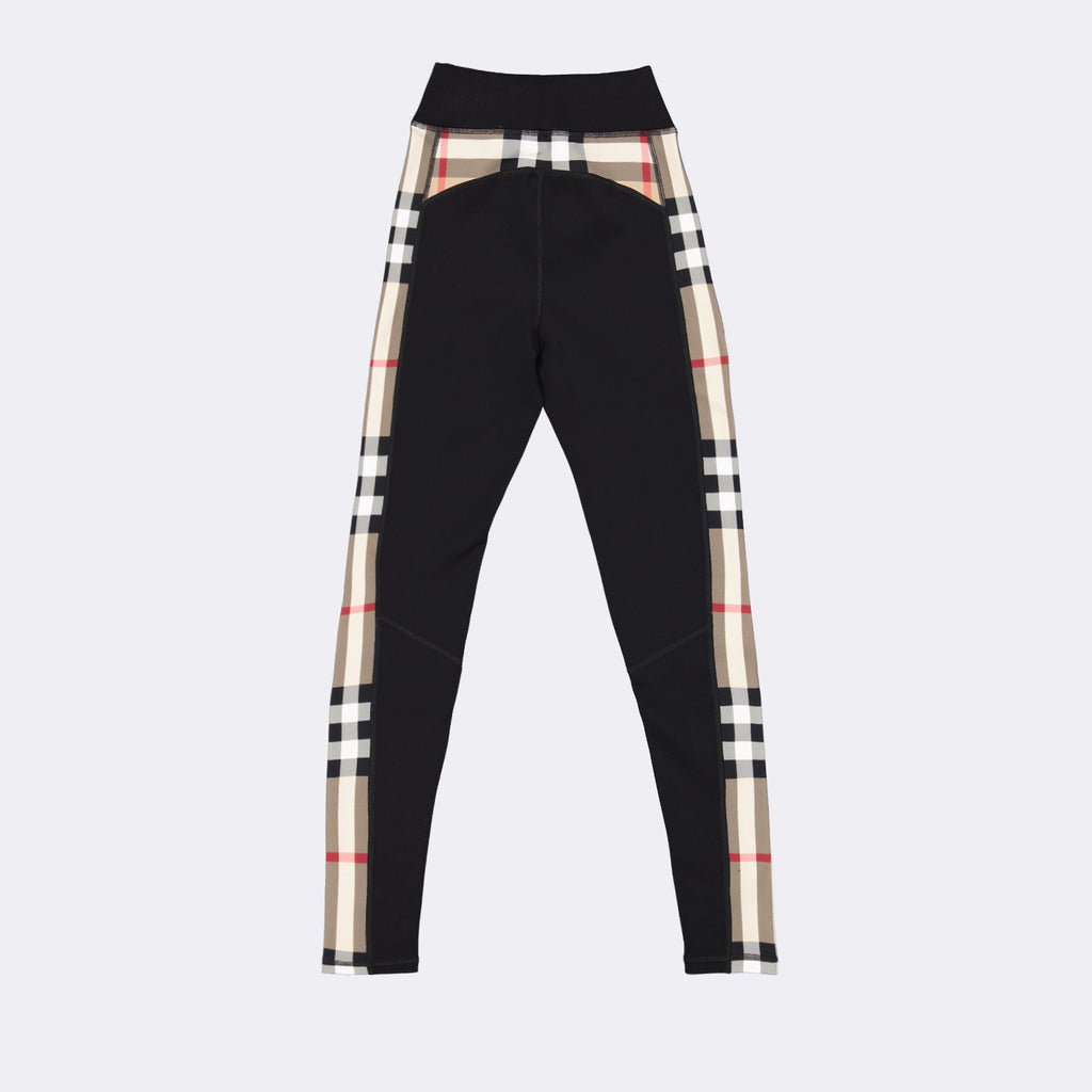 Pants Checked Leggings Burberry Black Women