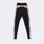 Pantaloni Leggings a quadri Burberry Nero Femme