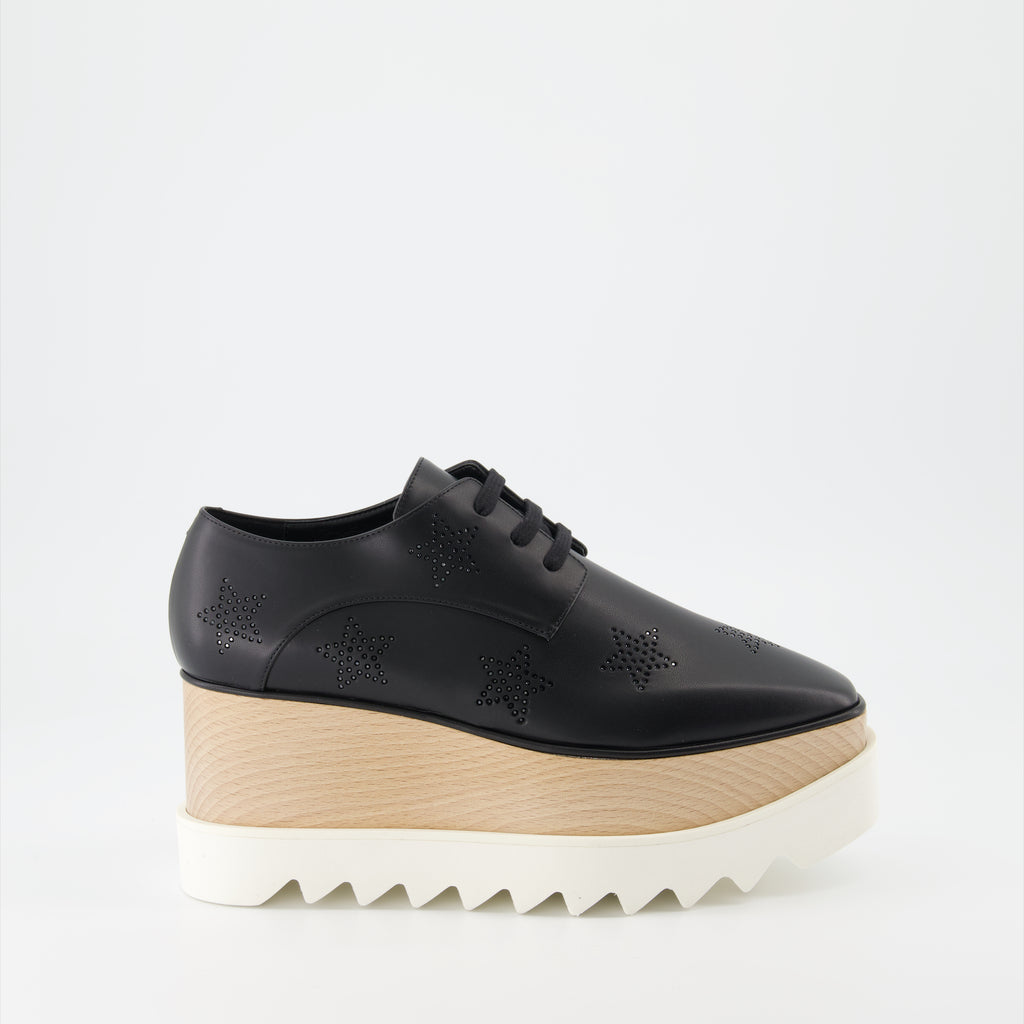 プラットフォームシューズ エリーゼ・ダービーズ Stella McCartney 黒 女性