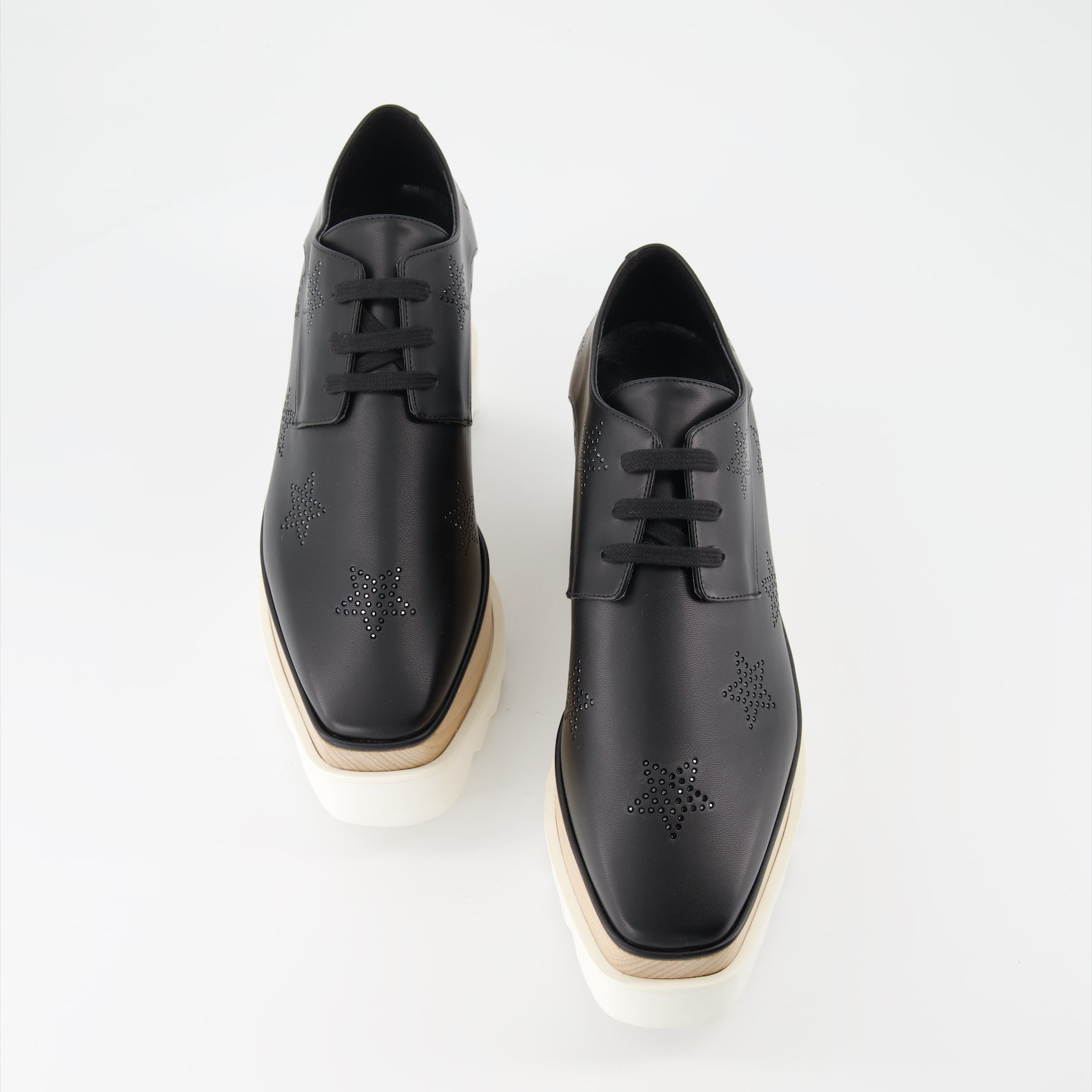 プラットフォームシューズ エリーゼ・ダービーズ Stella McCartney 黒 女性