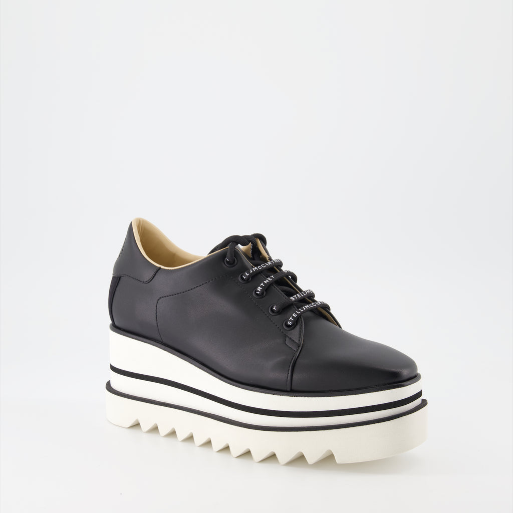 プラットフォームシューズ エリーゼ・ダービーズ Stella McCartney 黒 女性