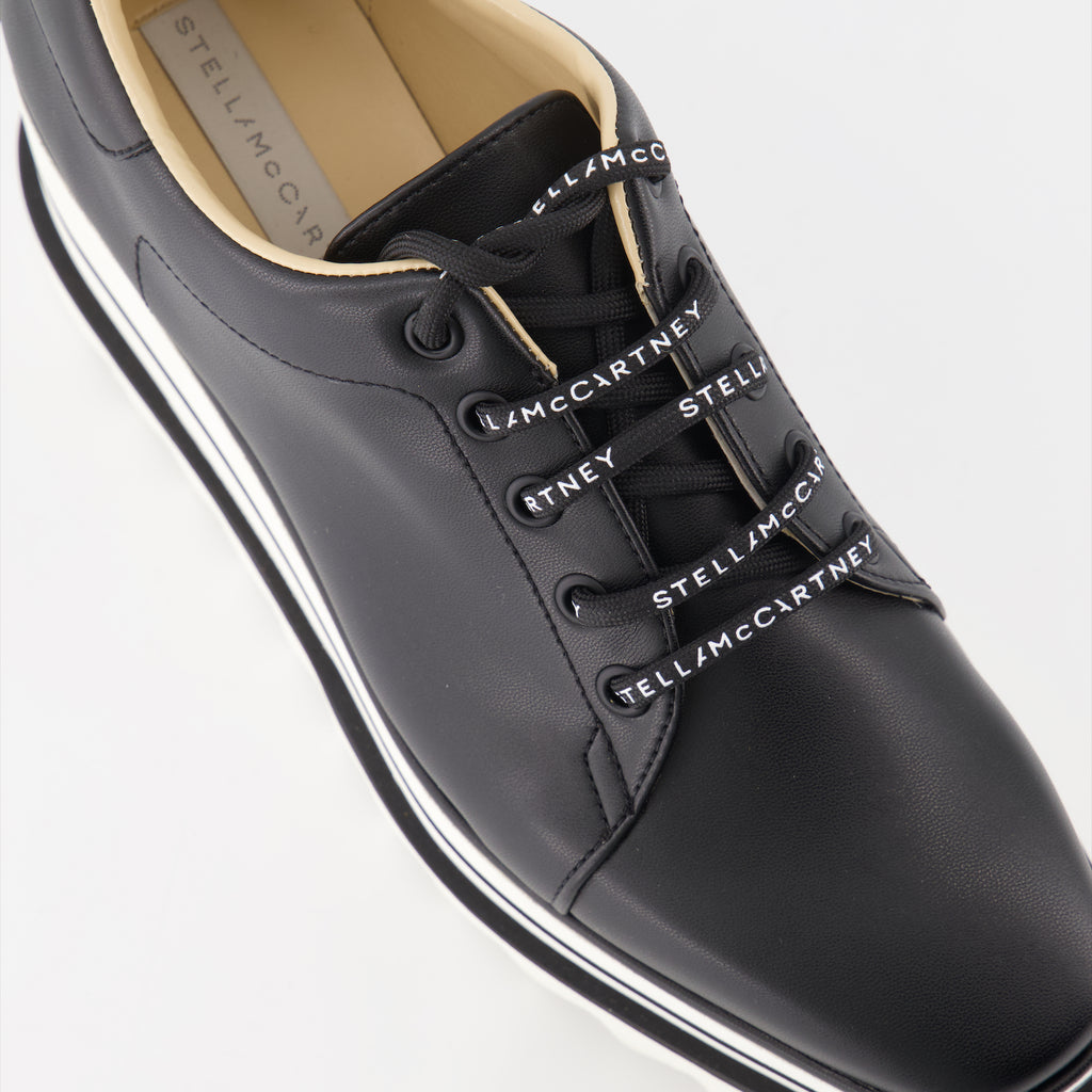 プラットフォームシューズ エリーゼ・ダービーズ Stella McCartney 黒 女性