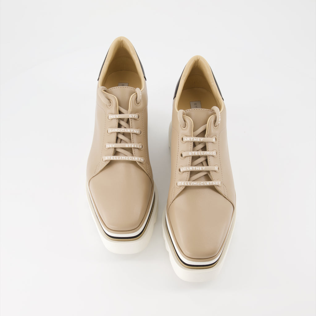 プラットフォームシューズ エリーゼウェッジダービー Stella McCartney ベージュ 女性