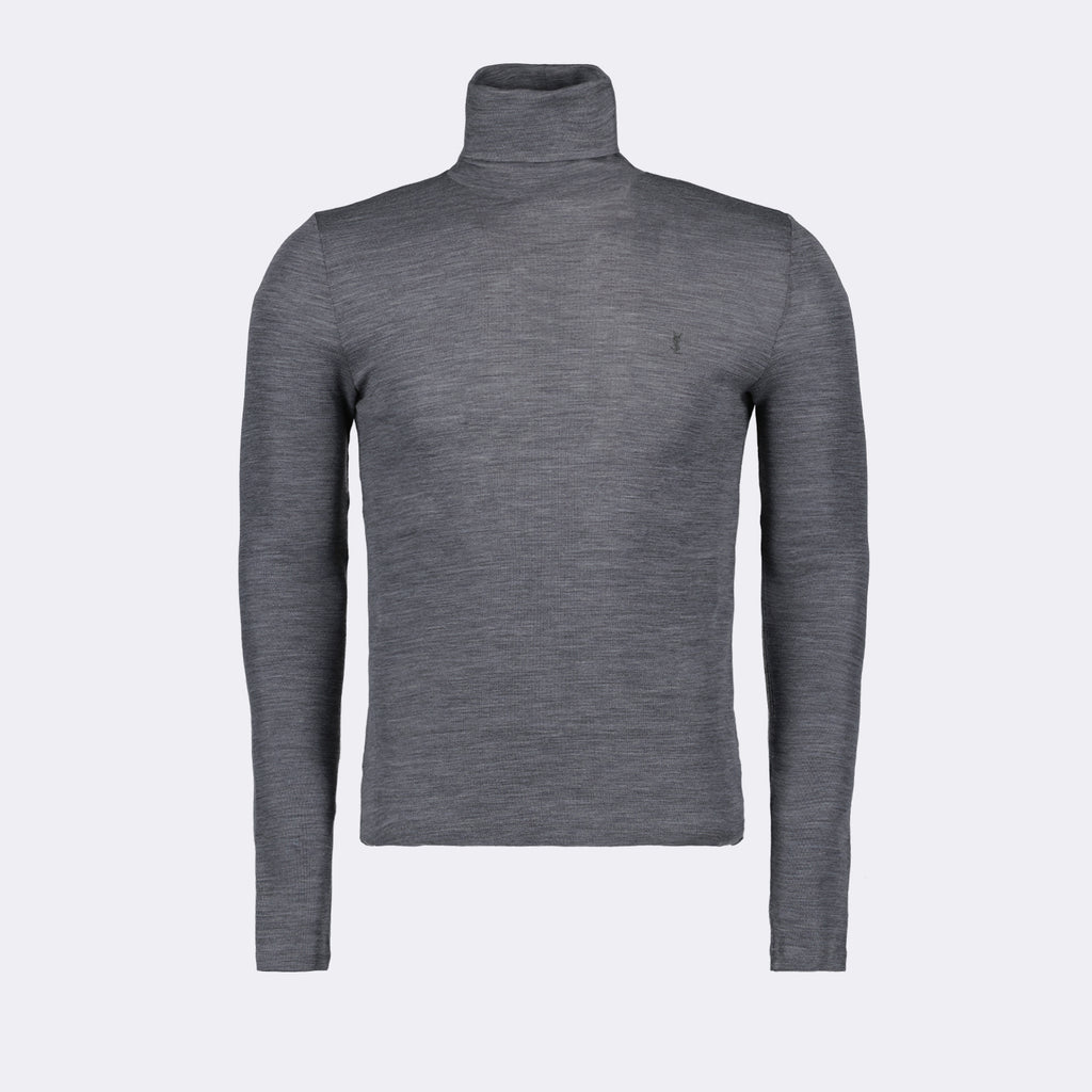 Malhas Col roulé Cassandre Saint Laurent Cinza Homme