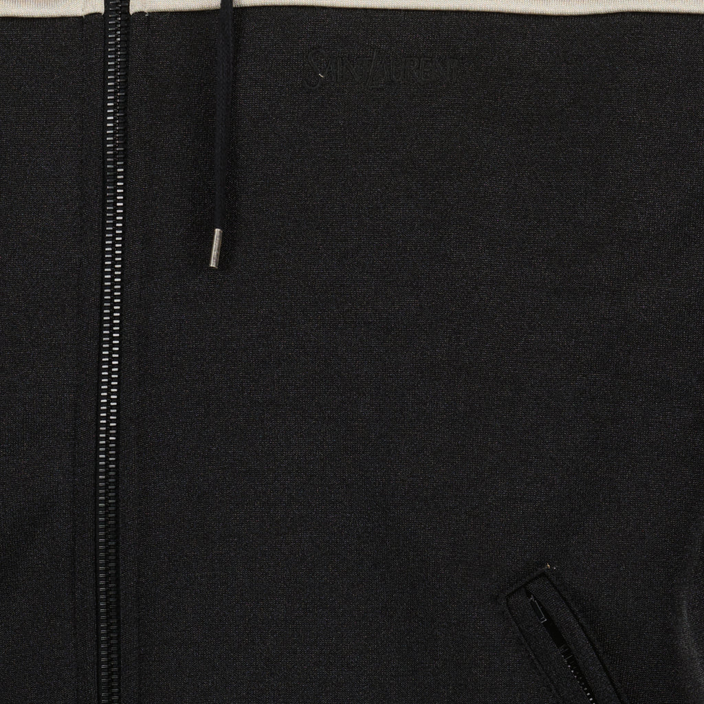 Jacken Zweifarbiger Zip-Pullover Saint Laurent Schwarz Homme