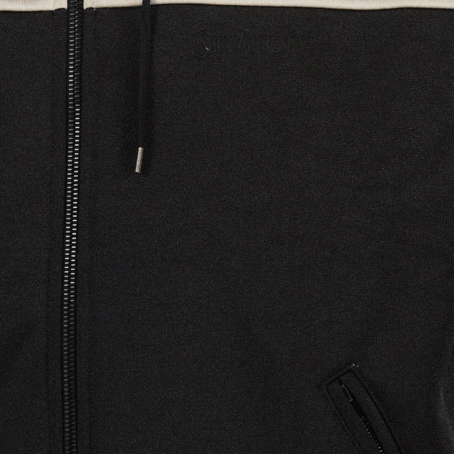 Giacche Felpa con Zip Bicolore Saint Laurent Nero Homme
