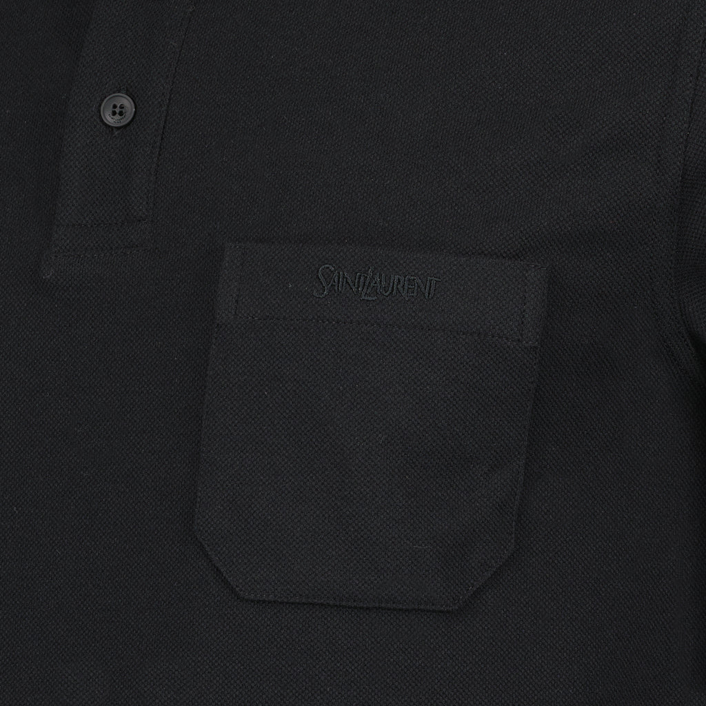 Polos Polo à poche Saint Laurent Noir Homme