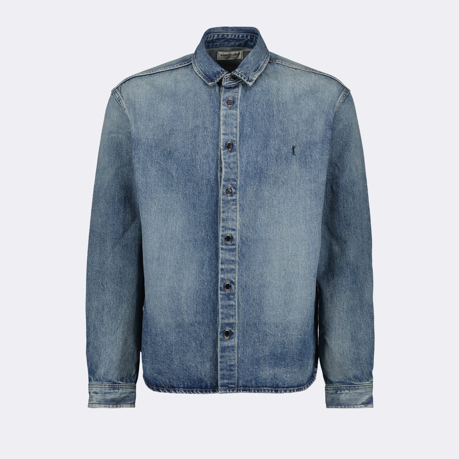 Camisas Chemise en jean Cassandre Saint Laurent Azul Homme
