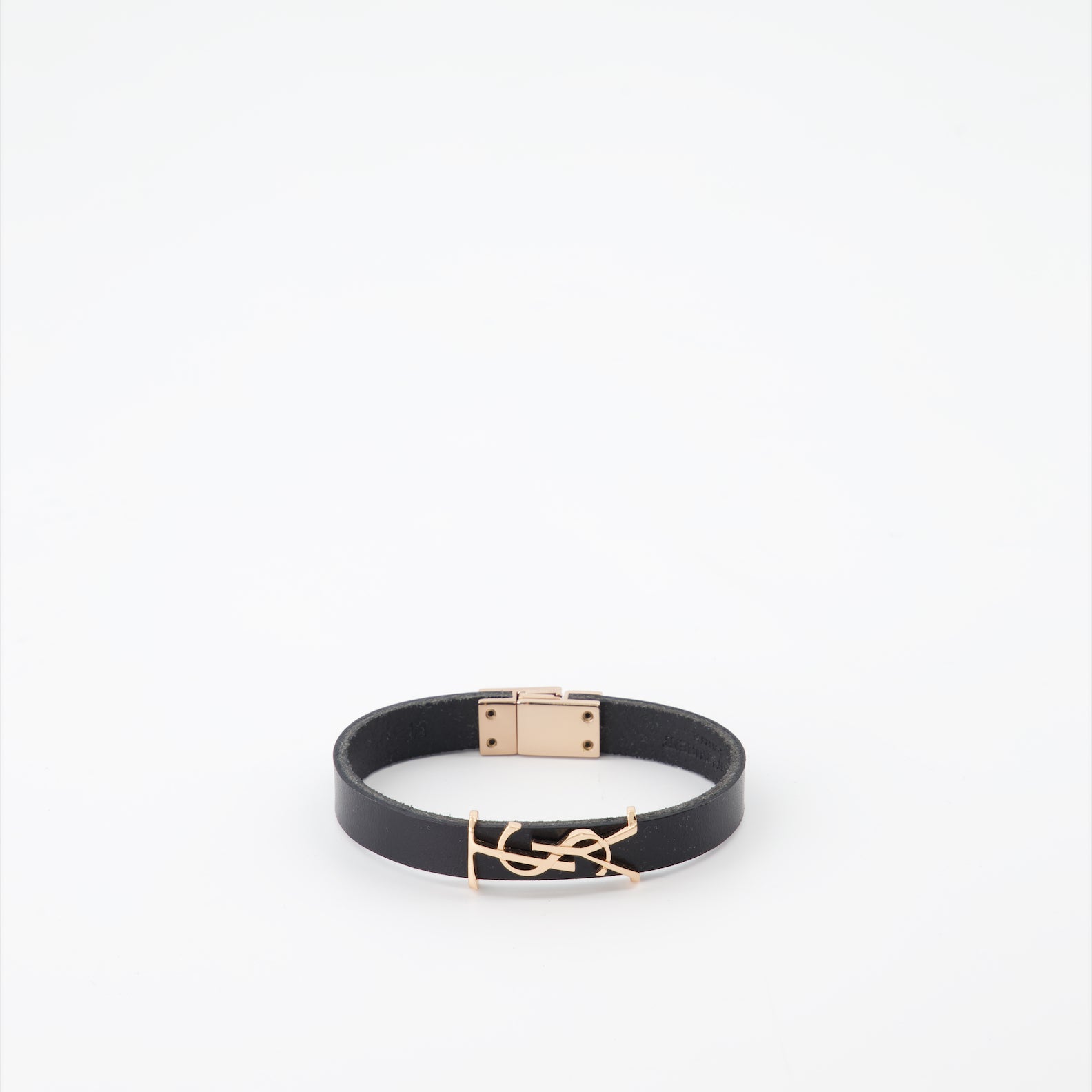 Bijoux Bracelet YSL Saint Laurent Noir Homme