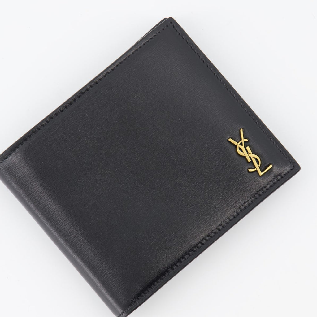 スモールレザーグッズ YSLウォレット Saint Laurent 黒 男