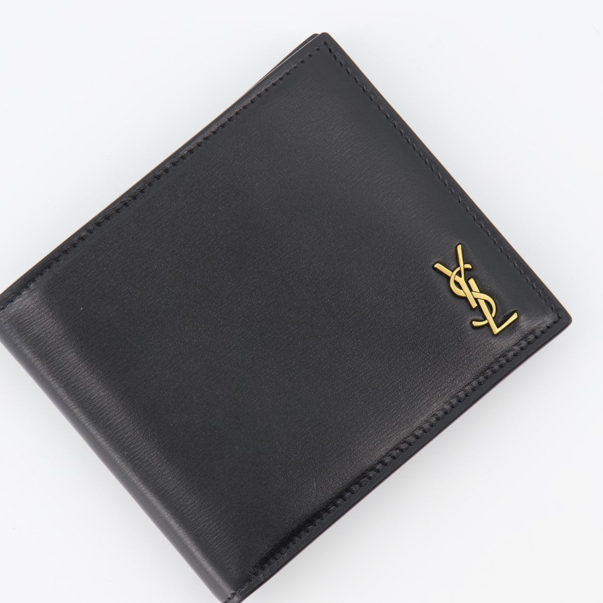 スモールレザーグッズ YSLウォレット Saint Laurent 黒 男