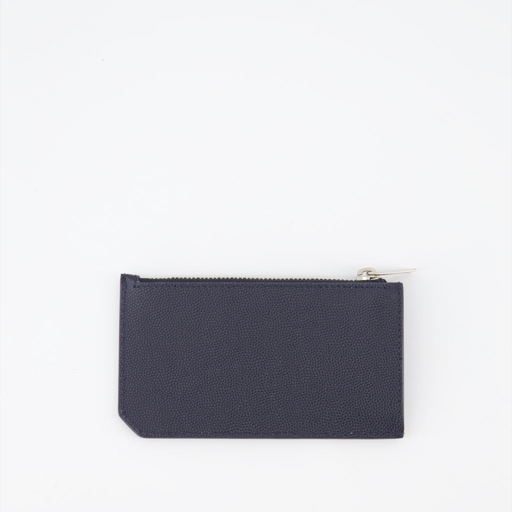 Pequenos artigos de couro Carteira com Fecho Saint Laurent Azul escuro Homme