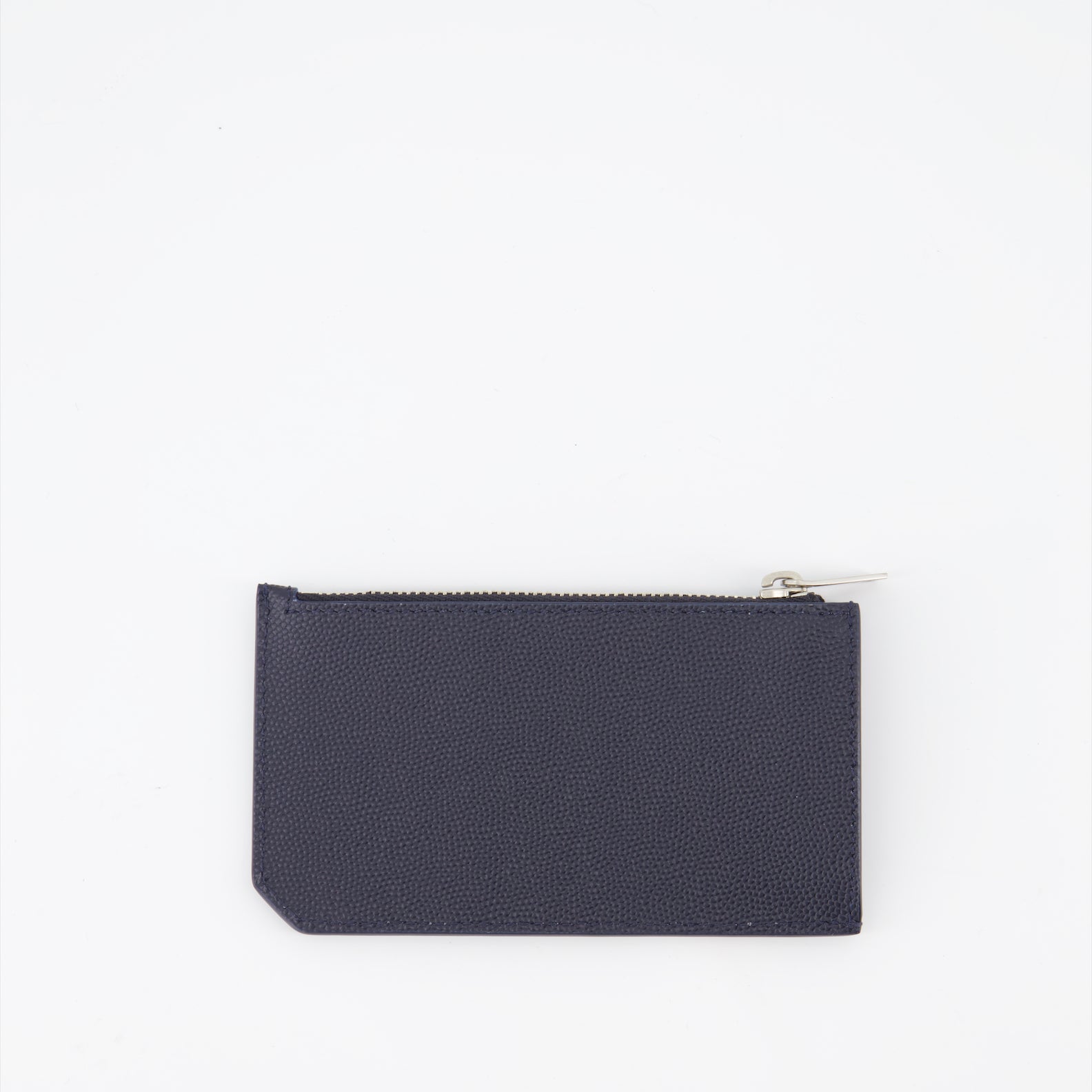 Pequeños artículos de cuero Cartera con cremallera Saint Laurent azul oscuro Homme