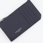 Pequenos artigos de couro Carteira com Fecho Saint Laurent Azul escuro Homme