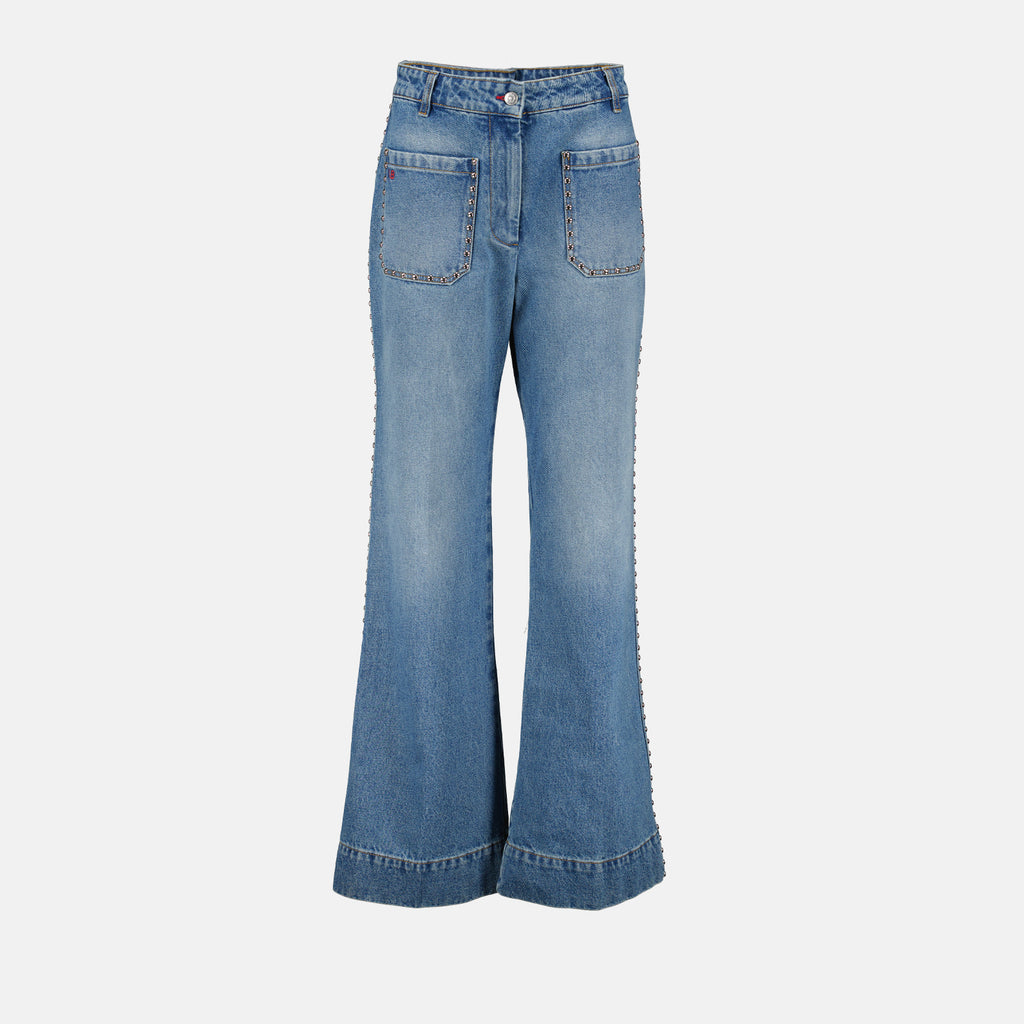 Pantalons Jean évasé Victoria Beckham Bleu Femme