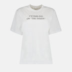 T-shirt T-shirt à slogan Victoria Beckham Bianco Femme
