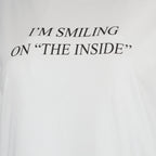 T-shirt T-shirt à slogan Victoria Beckham Bianco Femme