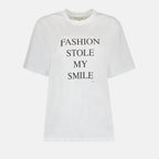 T-shirt T-shirt à slogan Victoria Beckham Bianco Femme