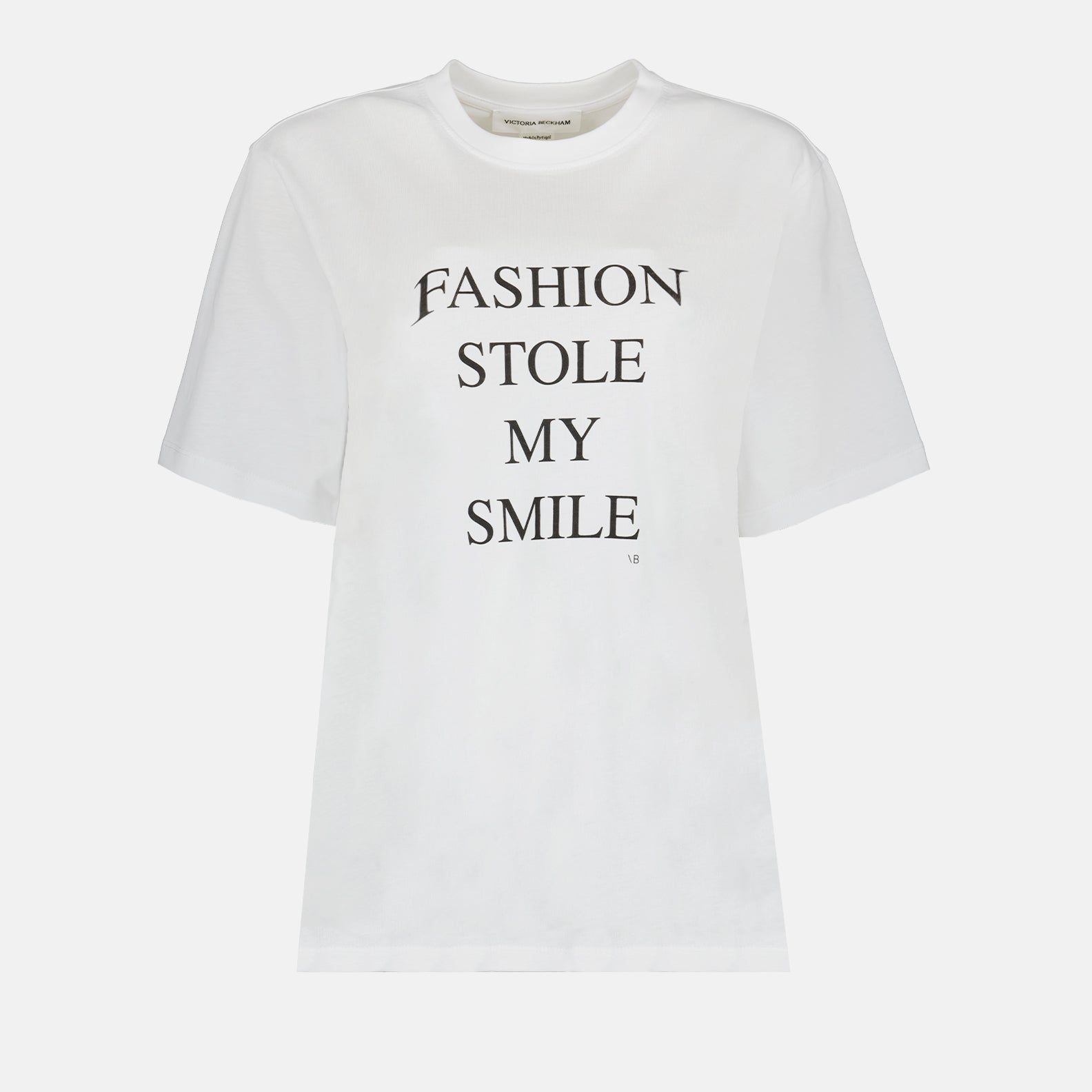 T-shirt T-shirt à slogan Victoria Beckham Bianco Femme