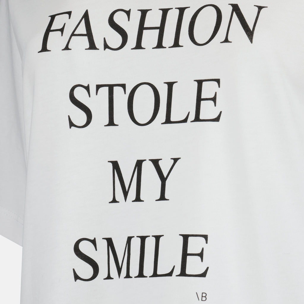T-shirt T-shirt à slogan Victoria Beckham Bianco Femme