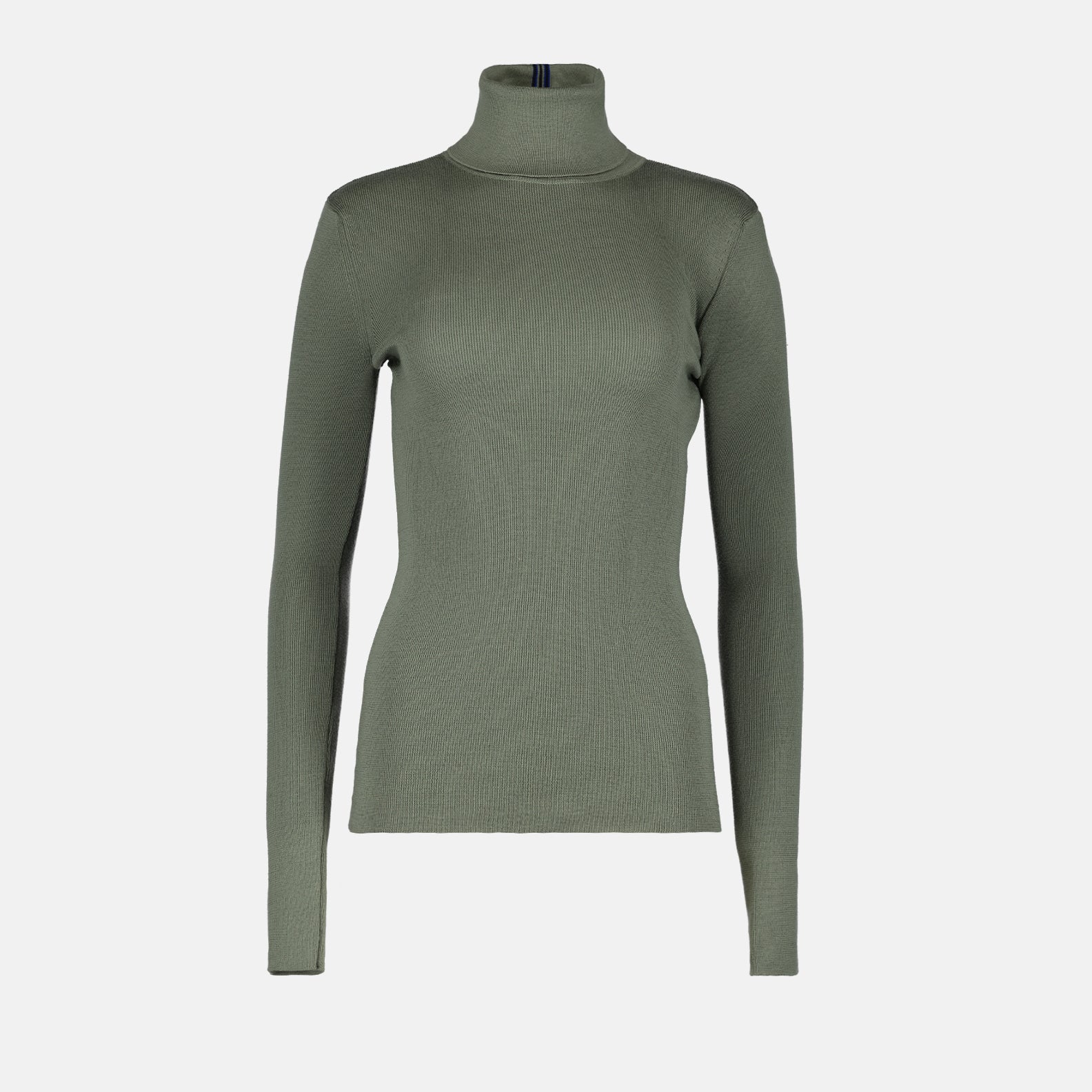 Maille Pull à col roulé en laine Victoria Beckham Vert Femme