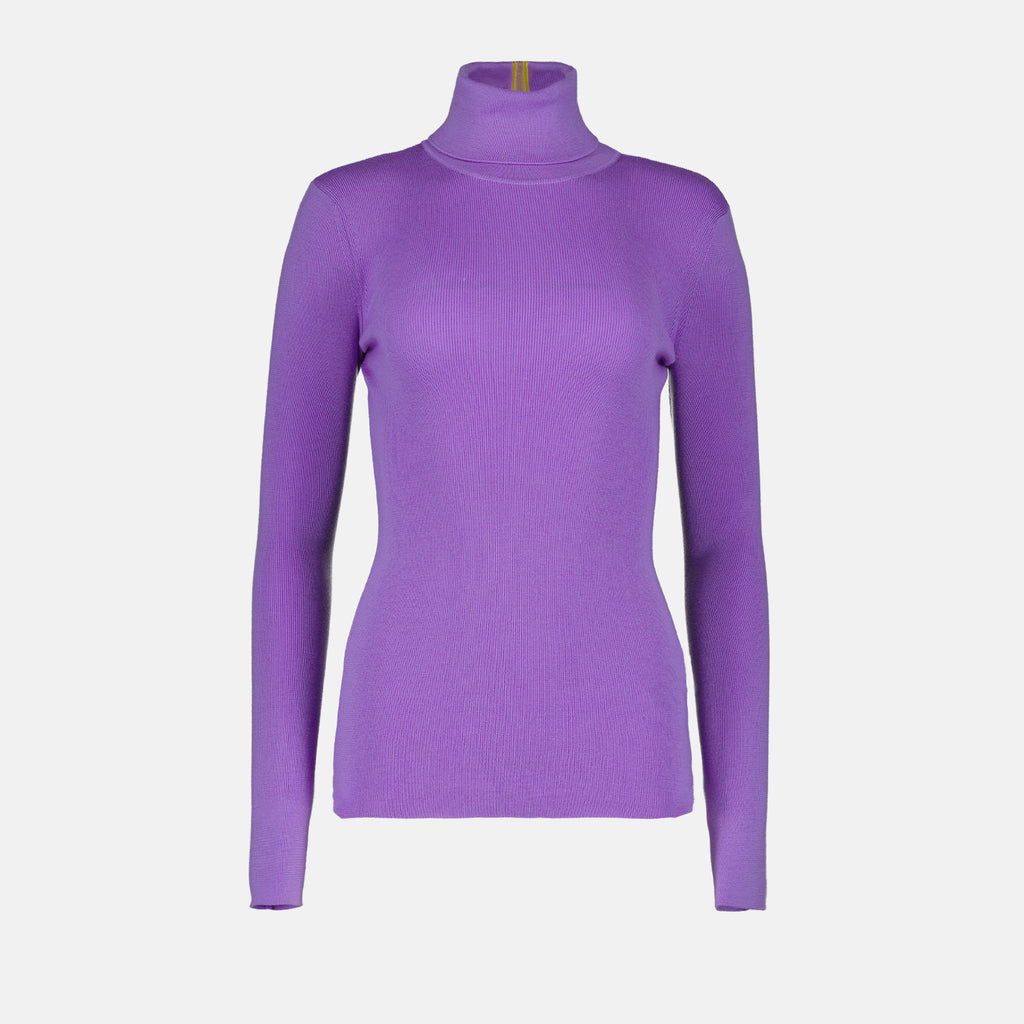 Prendas de punto Pull col roulé en laine Victoria Beckham Púrpura Femme