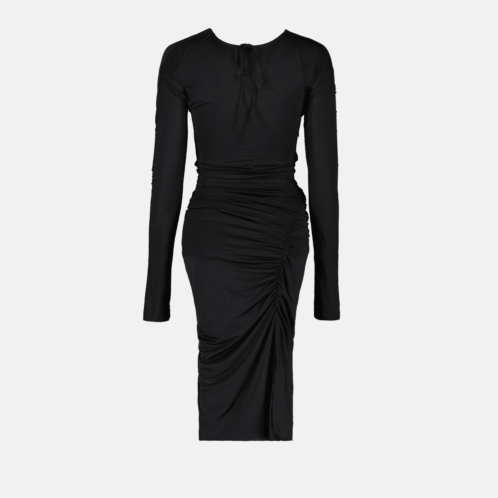 Abiti Robe longue rûchée Victoria Beckham Nero Femme