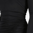 드레스 Robe longue rûchée Victoria Beckham 검은색 Femme