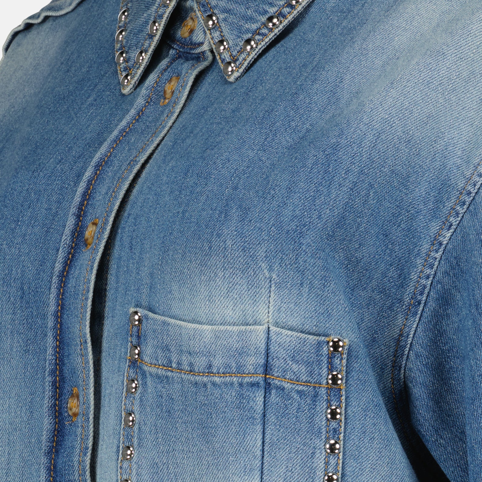 Camisas Chemise en denim Victoria Beckham Azul Femme