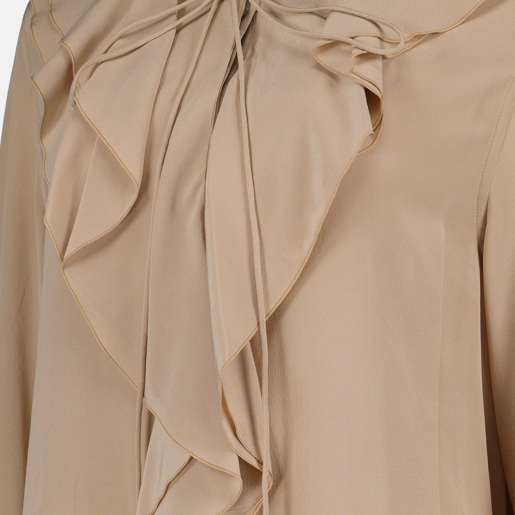 Tops Blouse Romantique Victoria Beckham Beige Femme