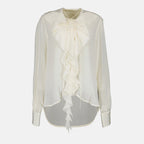 Tops Blouse Romantique Victoria Beckham Beige Femme