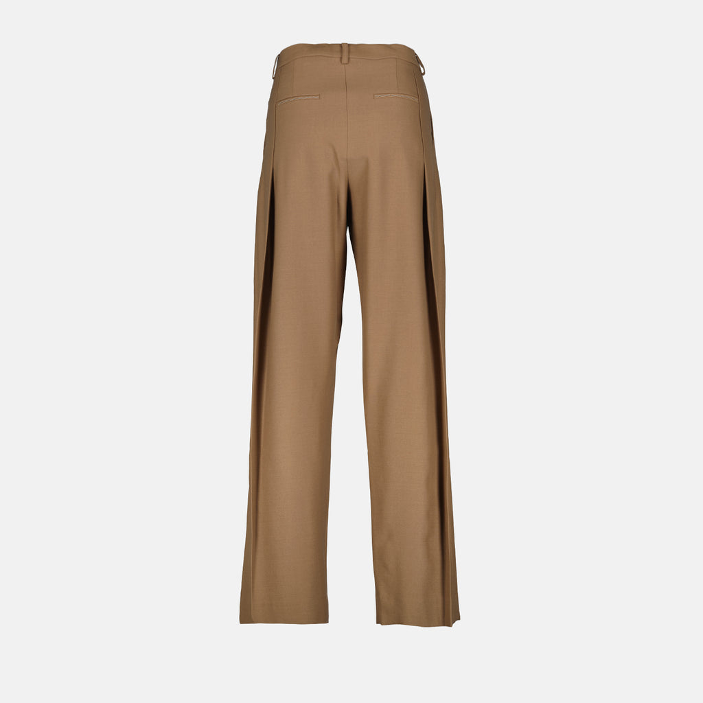 Hosen Pantalon à plis Victoria Beckham Beige Femme