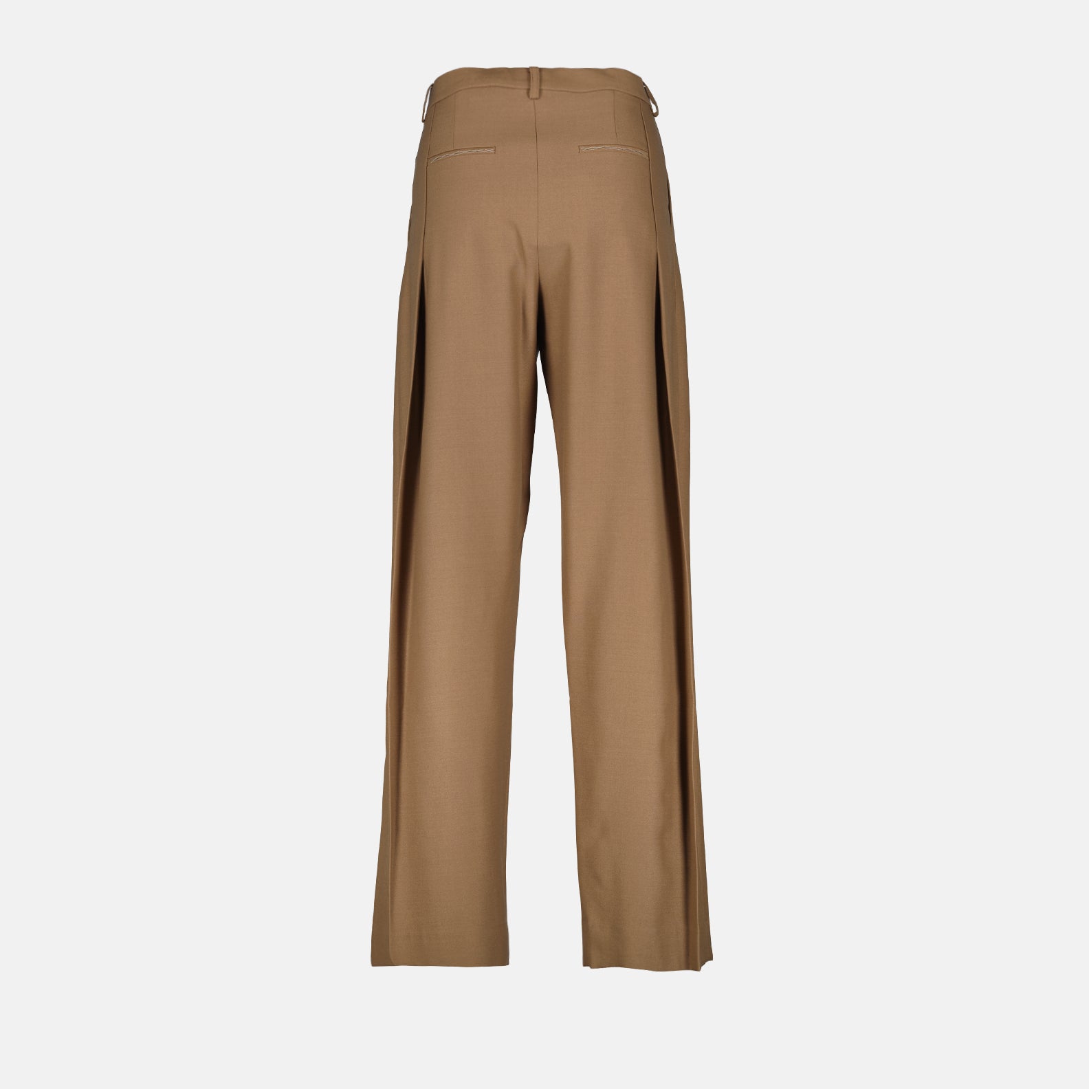 Pantalones Pantalon à plis Victoria Beckham Beige Femme